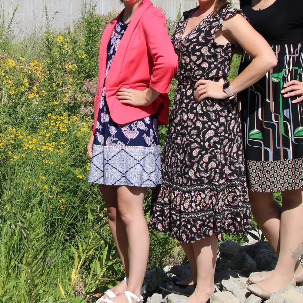 three pink hearts Shift Dress